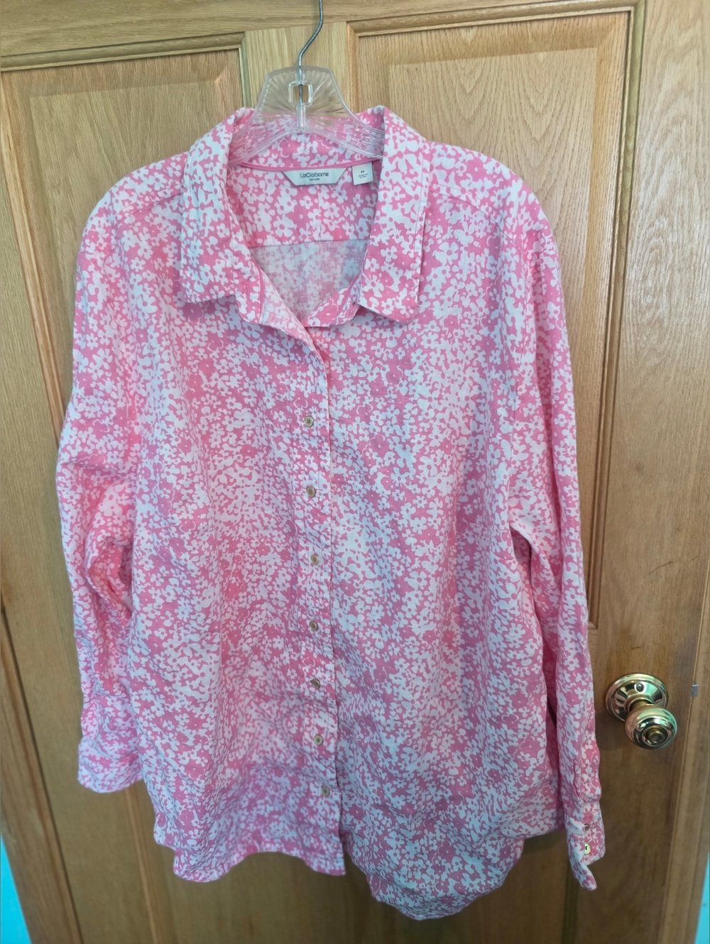 Liz Claiborne Pink And White Shirt 3x